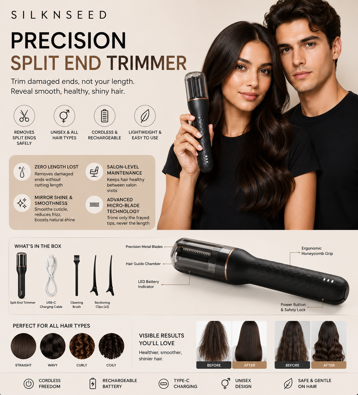 Precision Split End Trimmer
