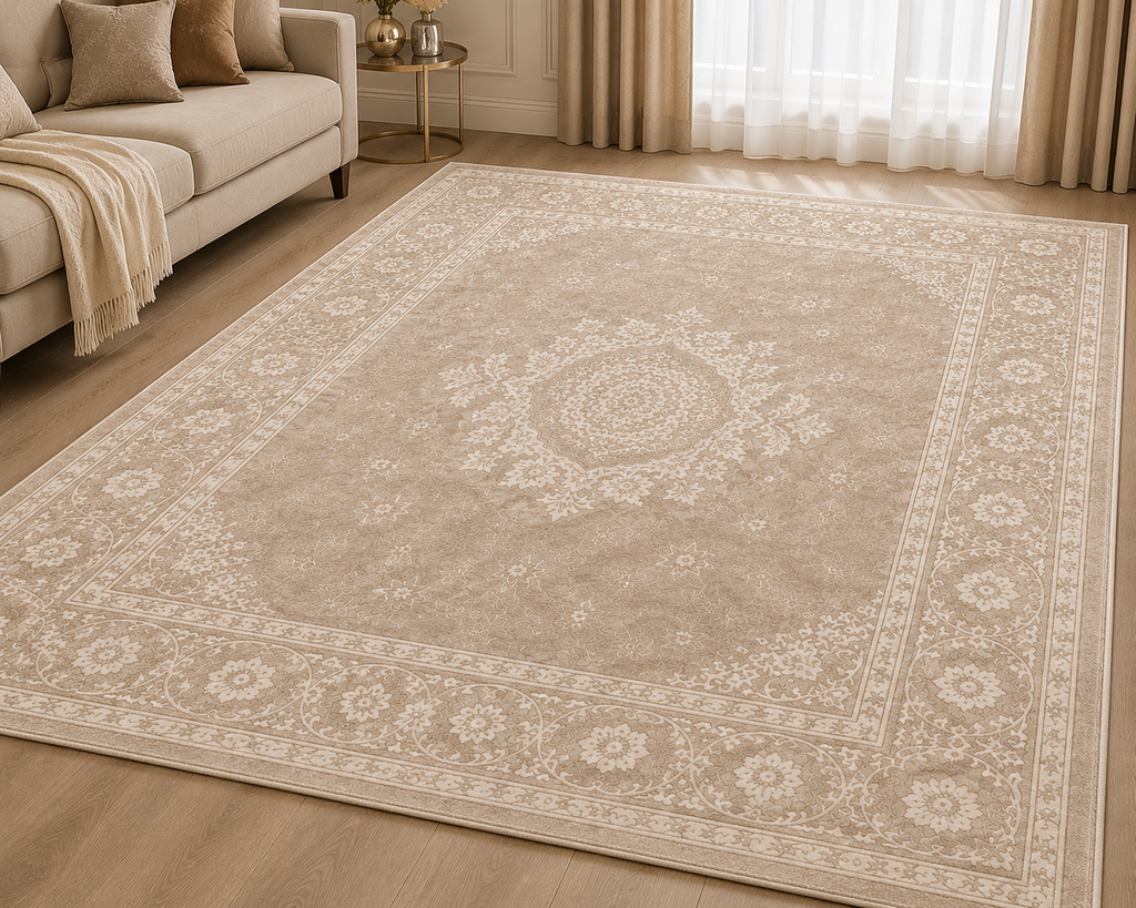 Jassrug Royal Carpet – Light Mink Luxury Area Rug